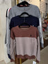 Stripes around Neck Pullover Sweater